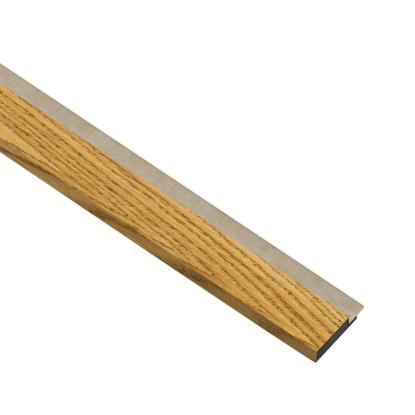 I-Wood afslutningsliste til akustikpanel, brun olieret, beige filt og sort kerne, egefiner, 17 x 42 mm