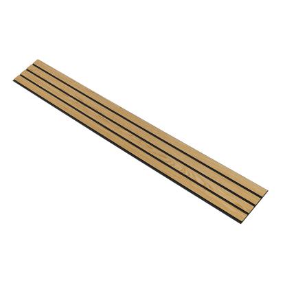 I-Wood Medio+ 4-lamel akustikpanel, klar olieret, sort filt og sort kerne, egefiner, 17 x 300 mm