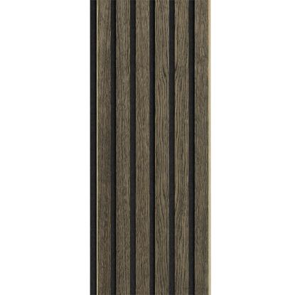 I-Wood Medio+ Original akustikpanel, sort olieret, sort filt og lys kerne, egefiner, 16 x 300 mm
