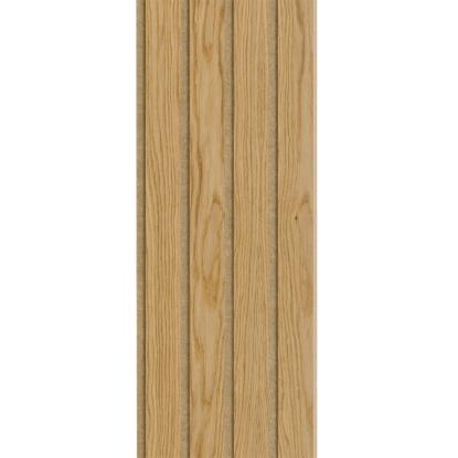 I-Wood Basic 4-lamel akustikpanel, klar olieret, brun filt og lys kerne, egefiner, 16 x 300 mm 
