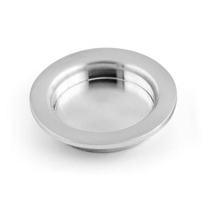 Habo skydedørsskål, børstet krom, Ø40 mm - 2 stk.
