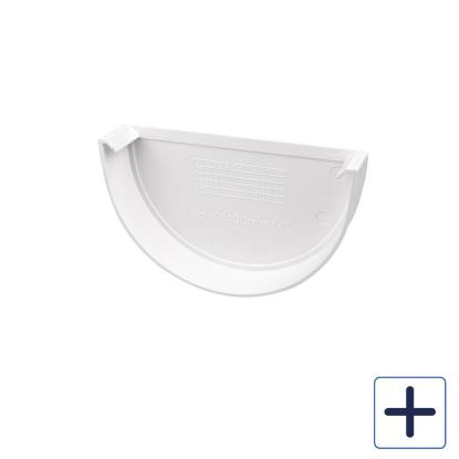 Plastmo endebund, PVC, hvid