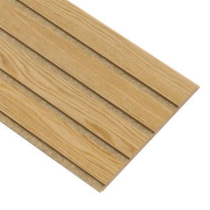 I-Wood Medio+ 4-lamel akustikpanel, klar olieret, brun filt og lys kerne, egefiner, 16 x 300 mm