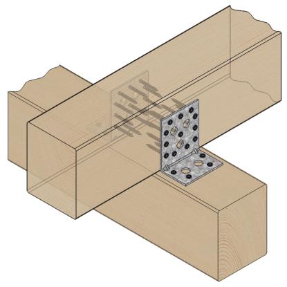 SIMA vinkelbeslag V12, pregalvaniseret, 94 x 50 x 3,5 x 50 mm