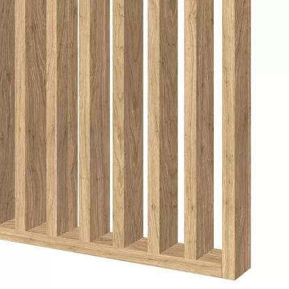 FibroTech  Room Divider rumdeler med top- & bundprofil og 8 lameller, 65 x 580 x 2750 mm, light oak