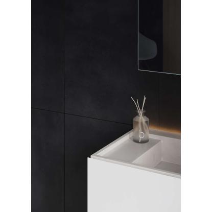 Fibo Cement vådrumspanel med 60 x 80 cm fliselook, 10 x 600 x 2400 mm, dark ash silk