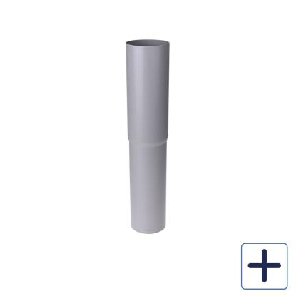 Plastmo lige nedførsel, PVC, grå