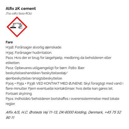 Alfix 2K tætningsmasse, hvid - 10 kg