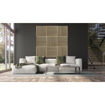 FibroTech Square akustikpanel, 520 x 520 mm, Ash - 2 stk.