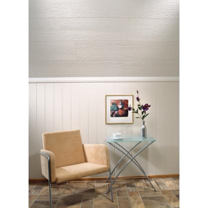 Huntonit Plankett loftplade, 11 x 280 x 1800 mm, hvid - 2,02 m²
