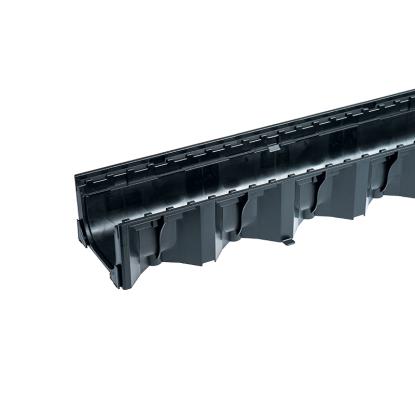 Plastmo HexaLine 2.0 rende uden rist, sort, 1 meter