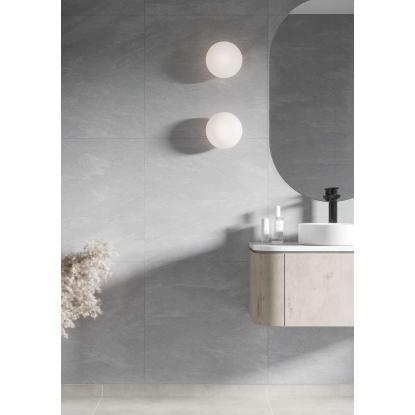 Fibo Stone vådrumspanel med 60 x 60 cm fliselook, 10 x 600 x 2400 mm, grey slate extra matt