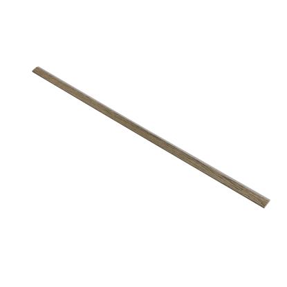 I-Wood afslutningsliste til 4-lamel akustikpanel, sort olieret, grå filt og lys kerne, egefiner, 16 x 67 mm