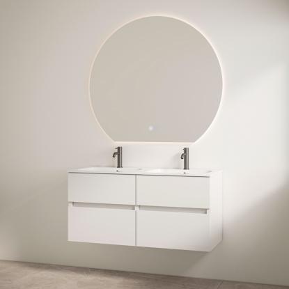 Best Design Bora One-Box møbelsæt med vask og hanehuller, hvid, 120 cm