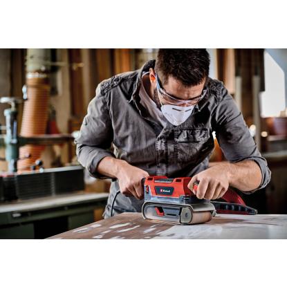 Einhell TE-BS 850 E båndsliber med slibebånd og skruetvinger
