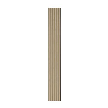 I-Wood Basic Original akustikpanel, hvid olieret, brun filt og sort kerne, egefiner, 17 x 300 mm 