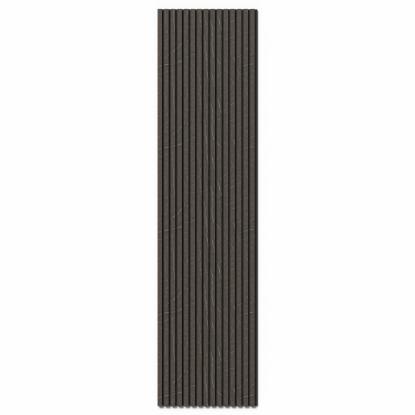 FOG & VENØ Laminate akustikpanel, marble brown, sort MDF, sort filt, 600 x 2400 x 20 mm
