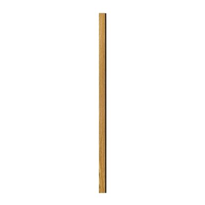 I-Wood afslutningsliste til 3-lamel akustikpanel, brun olieret, sort filt og lys kerne, egefiner, 16 x 92 mm