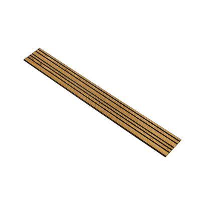 I-Wood Basic Mixed akustikpanel, brun olieret, sort filt og sort kerne, egefiner, 17 x 300 mm 