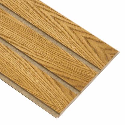 I-Wood Basic 3-lamel akustikpanel, brun olieret, brun filt og lys kerne, egefiner, 16 x 300 mm 