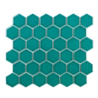 SCG Cotto Hexagon flise, turkis blue, 59 x 51 mm - 10 net á 36 stk.