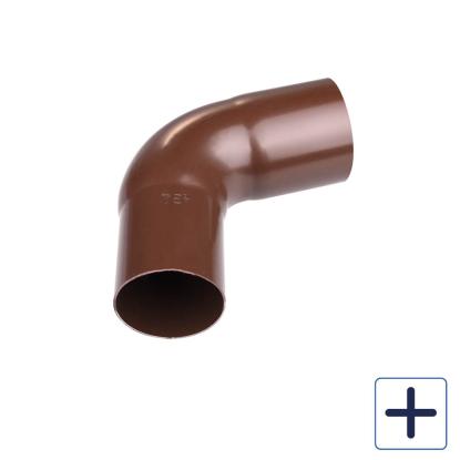 Plastmo bøjning, PVC, brun, 75°