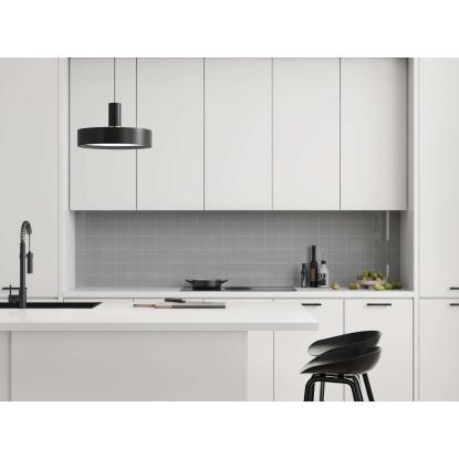 Fibo Kitchen Board vægplade med 10 x 10 cm fliselook, 10 x 600 x 580 mm, medium grey - 2 stk.
