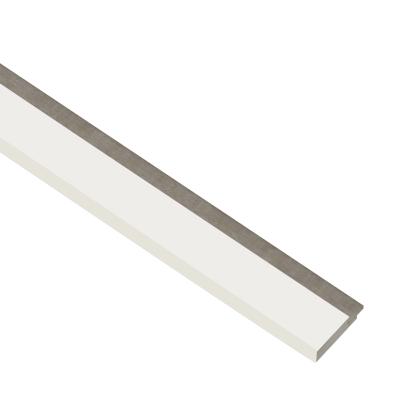 I-Wood afslutningsliste til akustikpanel, hvidmalet, beige filt og lys kerne, folie, 16 x 42 mm