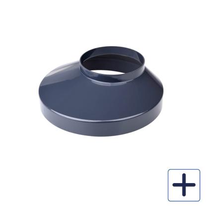 Plastmo brøndkrave, PVC, grafit, Ø130 mm