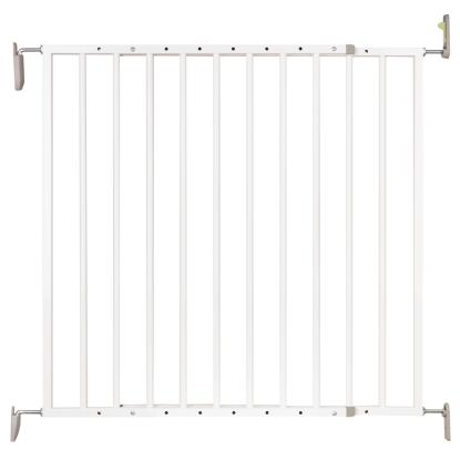 Wallmann Victoria sikkerhedsgitter, hvidlakeret stål, justebart fra 64-113 cm