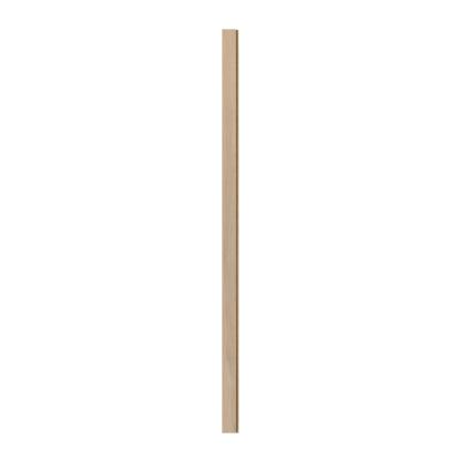 I-Wood afslutningsliste til 3-lamel akustikpanel, ubehandlet natur, brun filt og lys kerne, egefiner, 16 x 92 mm
