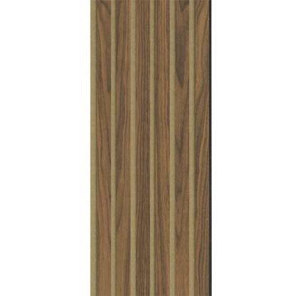 I-Wood Basic Original akustikpanel, klar olieret, brun filt og sort kerne, valnøddefiner, 17 x 300 mm 