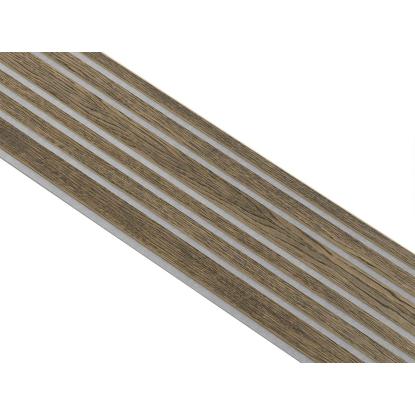 I-Wood Medio+ Mixed akustikpanel, sort olieret, grå filt og lys kerne, egefiner, 16 x 300 mm