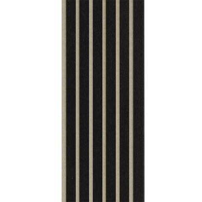 I-Wood Medio+ Original akustikpanel, sortmalet, beige filt og sort kerne, egefiner, 17 x 300 mm