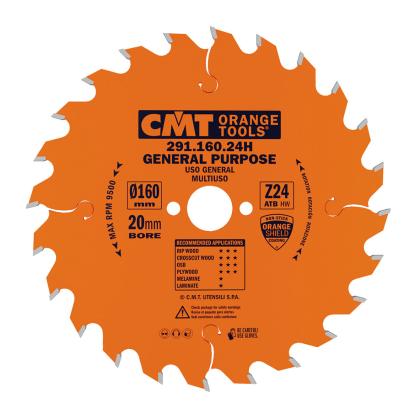 CMT rundsavsklingesæt til træ, Z24-40-40 W, Ø160 x 2,2 x 20 mm
