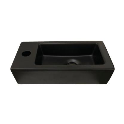 Best Design Farnetta håndvask, venstre, 37 x 18 cm, mat sort