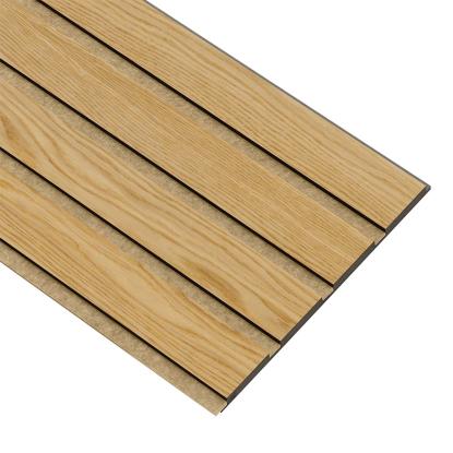 I-Wood Medio+ 4-lamel akustikpanel, klar olieret, brun filt og sort kerne, egefiner, 17 x 300 mm