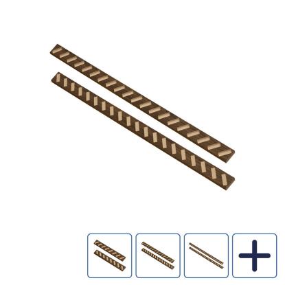 I-Wood top- & bundprofil til skråtstillet DivideWall rumdeler, klar olieret, MDF med valnødfinér