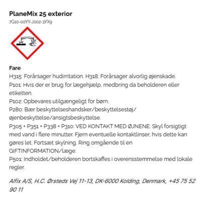 Alfix PlaneMix 25 Exterior gulvspartelmasse, inden- og udendørs, grå - 20 kg
