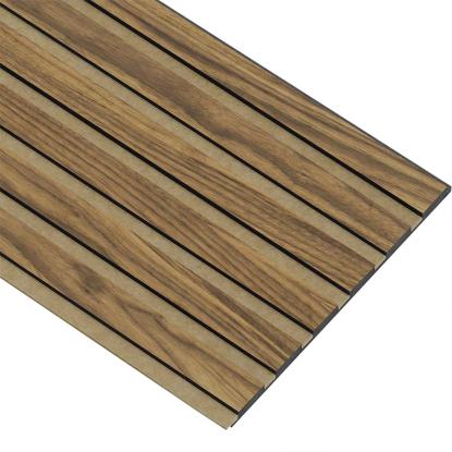 I-Wood Basic Original akustikpanel, klar olieret, brun filt og sort kerne, valnøddefiner, 17 x 300 mm 