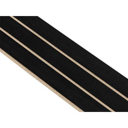 I-Wood Medio+ 3-lamel akustikpanel, sortmalet, beige filt og sort kerne, egefiner, 17 x 300 mm