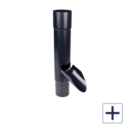 Plastmo vandudviser med klap, PVC, sort