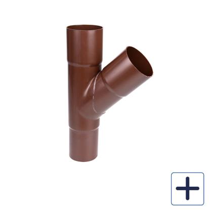 Plastmo grenrør, PVC, brun, 75°