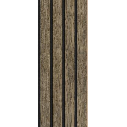 I-Wood Basic 4-lamel akustikpanel, sort olieret, sort filt og lys kerne, egefiner, 16 x 300 mm 