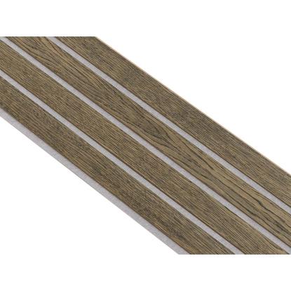 I-Wood Basic 4-lamel akustikpanel, sort olieret, grå filt og lys kerne, egefiner, 16 x 300 mm 