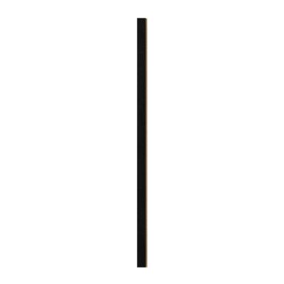 I-Wood afslutningsliste til 3-lamel akustikpanel, sortmalet, brun filt og sort kerne, egefiner, 17 x 92 mm
