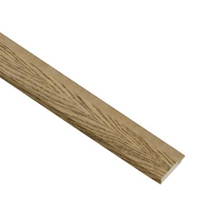 I-Wood afslutningsliste til akustikpanel, mørkebrun olieret, brun filt og lys kerne, egefiner, 16 x 42 x 2400 mm