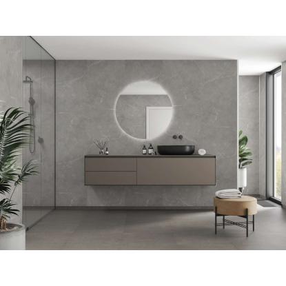 Fibo Stone vådrumspanel, 10 x 600 x 2400 mm, grey marble silk