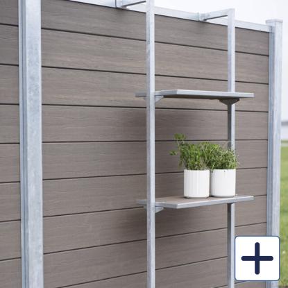 Wimex hylde til hegn, galvaniseret, 414 x 660 mm