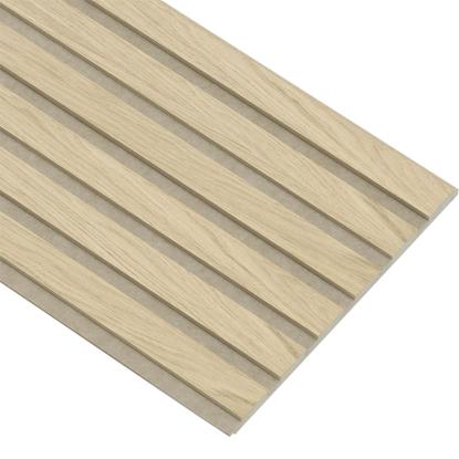 I-Wood Basic Original akustikpanel, ubehandlet natur, beige filt og lys kerne, egefiner, 16 x 300 mm 